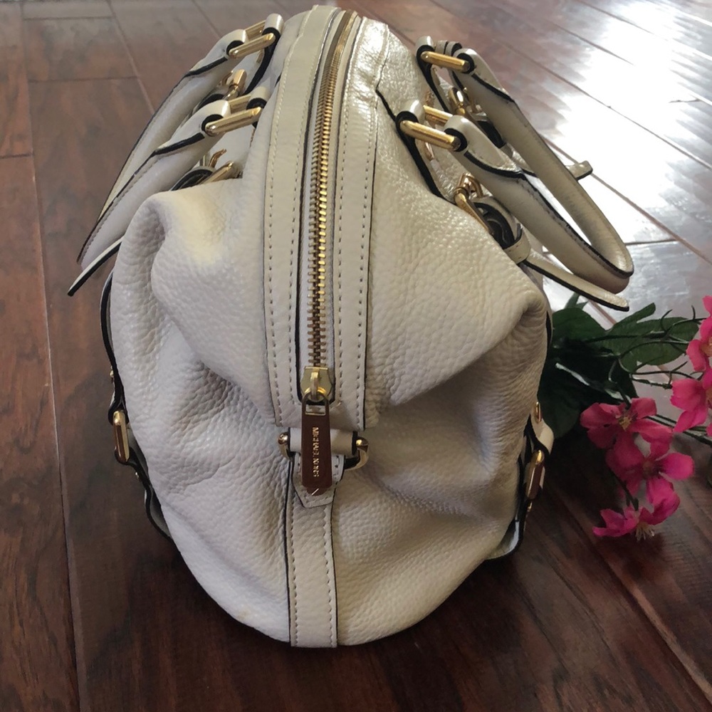 Michael Kors Bedford Ivory Leather Satchel - Picture 2 of 8